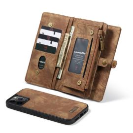 Apple iPhone 12 Portemonnee Hoesje met uitneembare Back Cover - Caseme - Bruin