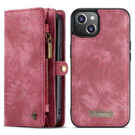 Apple iPhone 13 Mini Portemonnee Hoesje met uitneembare Back Cover - Caseme - Rood