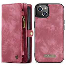 Apple iPhone 13 Portemonnee Hoesje met uitneembare Back Cover - Caseme - Rood