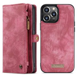 Apple iPhone 13 Pro Max Portemonnee Hoesje met uitneembare Back Cover - Caseme - Rood