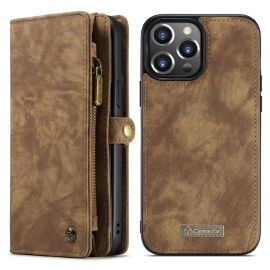 Apple iPhone 13 Pro Max Portemonnee Hoesje met uitneembare Back Cover - Caseme - Bruin
