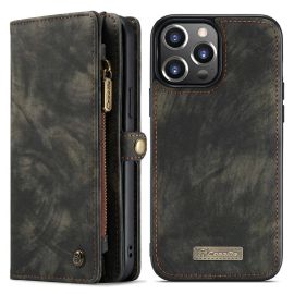 Apple iPhone 13 Pro Portemonnee Hoesje met uitneembare Back Cover - Caseme - Zwart