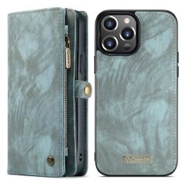 Apple iPhone 13 Pro Portemonnee Hoesje met uitneembare Back Cover - Caseme - Blauw