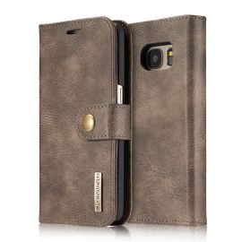 Samsung Galaxy S7 Leren Portemonnee Hoesje - Bruine 2-in-1 Cover - DG.Ming