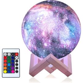 Galaxy Lamp / Maan Lamp - Tafellamp - 16 Kleuren - 9 dimstanden
