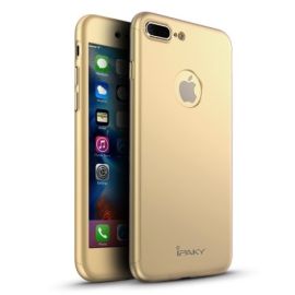 iPhone 8 Plus Hoesje Goud · Full Body Cover · 360º Cover incl. Screen Protector by iPaky