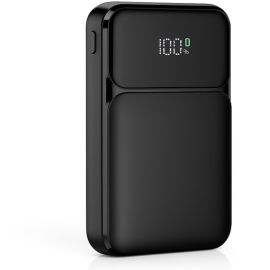 Powerbank 10.000 mah - Ultra snellader met led display - USB, USB C & Micro USB