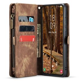 Samsung Galaxy S23 Portemonnee Hoesje met uitneembare Back Cover - Caseme - Bruin