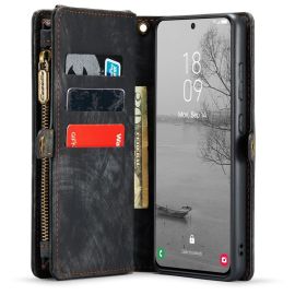 Samsung Galaxy S23 Portemonnee Hoesje met uitneembare Back Cover - Caseme - Zwart