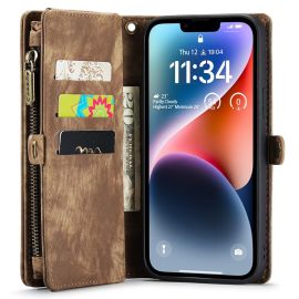 iPhone 15 Plus Portemonnee Hoesje met uitneembare Back Cover - Caseme - Bruin