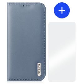 iPhone 13 Mini Leren Hoesje met Portemonnee - Zakelijk Blauw - Dux Ducis (Hivo Serie)