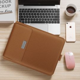 Apple Macbook Air en Pro 13.3 Inch Laptop Sleeve - met Standaard en Accessoires - Camel bruin