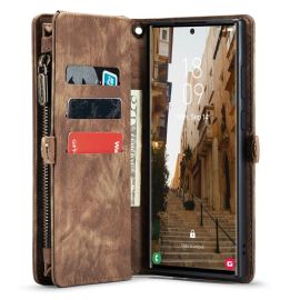Samsung Galaxy S23 Ultra Portemonnee Hoesje met uitneembare Back Cover - Caseme - Bruin