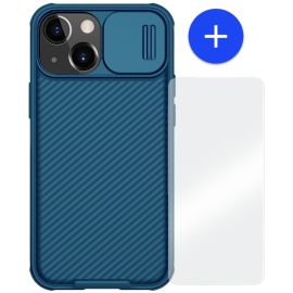 Xiaomi Redmi Note 12 Pro Hoesje Blauw met Camera bescherming - Nillkin (CamShield Serie)
