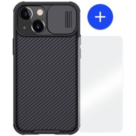 Xiaomi Redmi Note 12 Pro Hoesje Zwart met Camera bescherming - Nillkin (CamShield Serie)