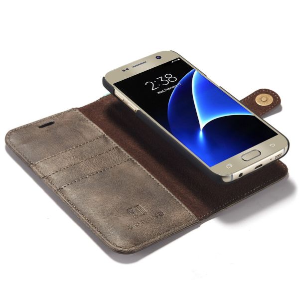 Samsung Galaxy S7 Leren - Back Cover en Wallet in 1