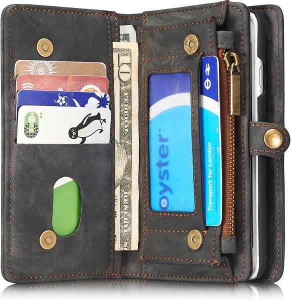 Ontevreden Terughoudendheid Gewend iPhone SE (2020) / 8 / 7 Hoesje Zwart · Luxury Wallet Case · Portemonnee  hoes by CaseMe
