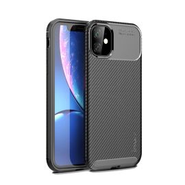 iPhone 11 Hoesje (Zwart) · Carbon Fiber Back Cover  · By iPaky
