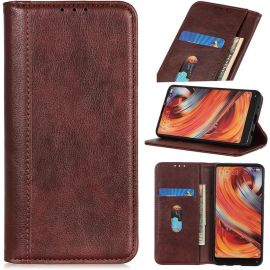 Huawei P40 Lite Lederen Hoesje - Book Cover Bruin by Cacious (Deluxe serie)