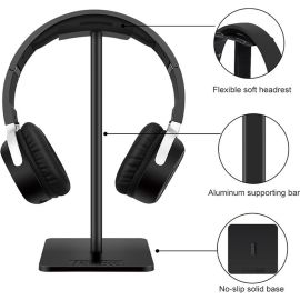 Koptelefoon standaard - Headset Houder - Zwart