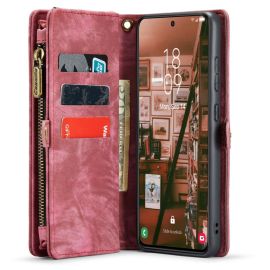 Samsung Galaxy S23 Portemonnee Hoesje met uitneembare Back Cover - Caseme - Rood