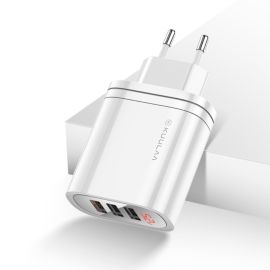 Witte Kuulaa 30W oplader met 3 usb-A poorten - Quick Charge 3.0 