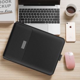 Apple Macbook Air en Pro 13.3 Inch Laptop Sleeve - met Standaard en Accessoires - Zwart