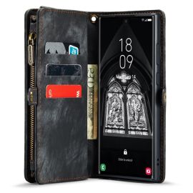 Samsung Galaxy S23 Ultra Portemonnee Hoesje met uitneembare Back Cover - Caseme - Zwart